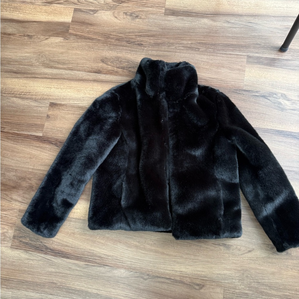 INC International Concepts Black Teddy Jacket